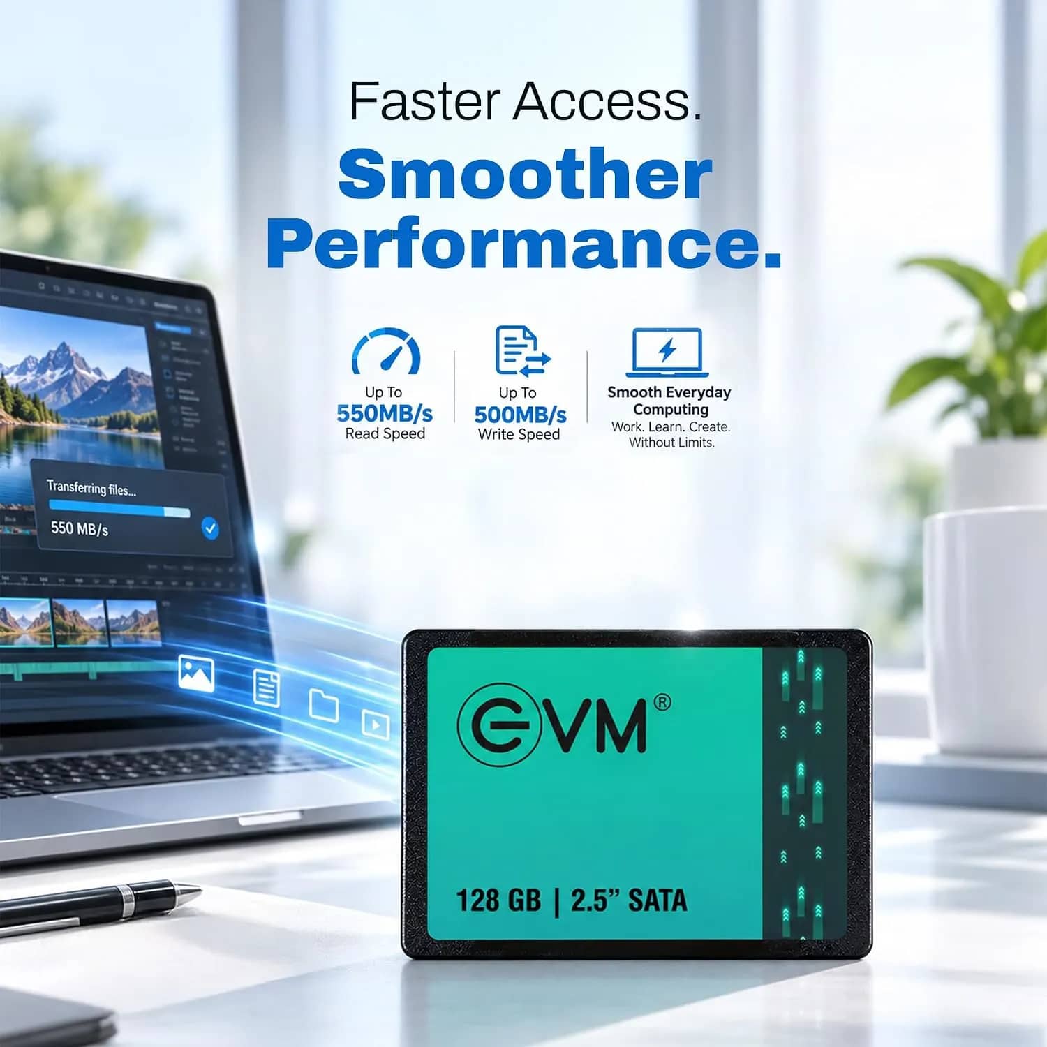 EVM SATA SSD 128GB / 256GB / 512GB – 2.5-Inch Solid State Drive - View 2