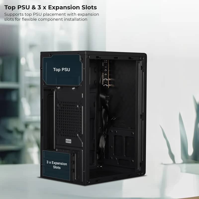 Zebronics AERIS Mid-Tower Gaming Cabinet | Stylish PC Chassis | ATX Support - View 3
