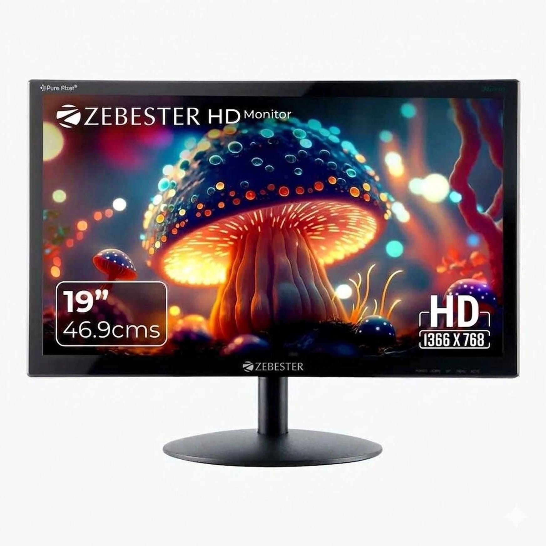 Zebronics ZEB-Z-E19HD 19-Inch HD LED Monitor | VA Panel | 60Hz | Adaptive Sync - Image 1