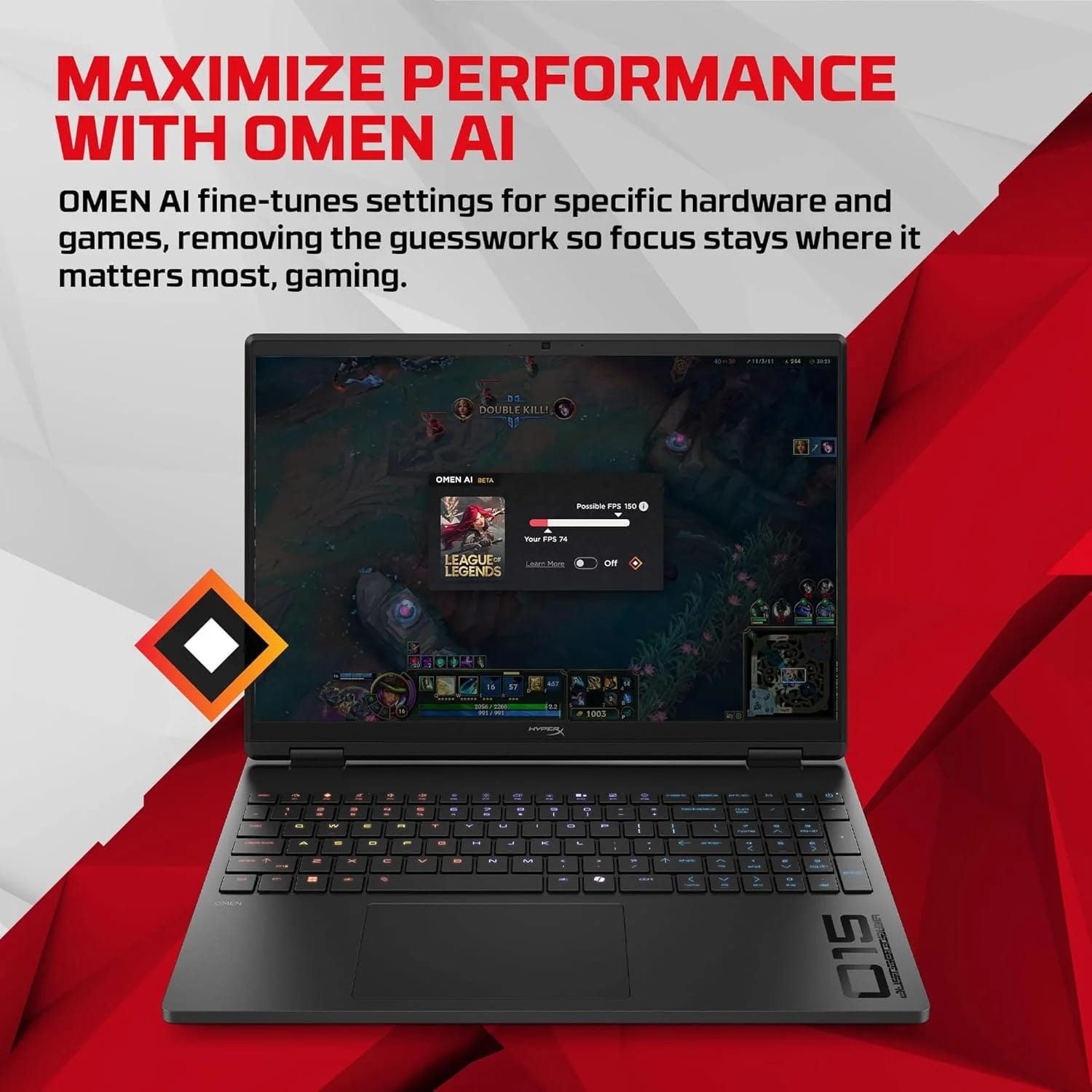 HP HyperX OMEN 15 SmartChoice Gaming Laptop – Ryzen 7 8745HX, RTX 5050, 16GB RAM, 1TB SSD - Image 16