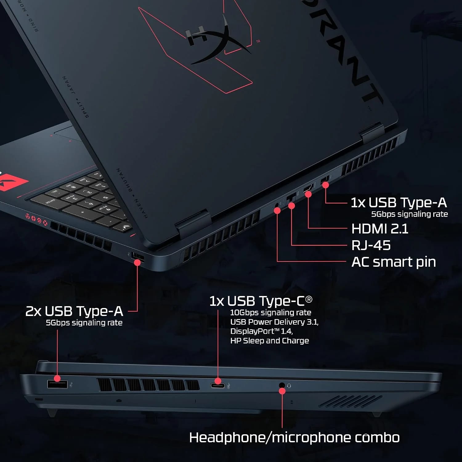 HP HyperX OMEN 16 Valorant Edition Gaming Laptop – Ryzen 7 8745HX, RTX 5060 8GB, 16GB DDR5, 1TB SSD - Image 16