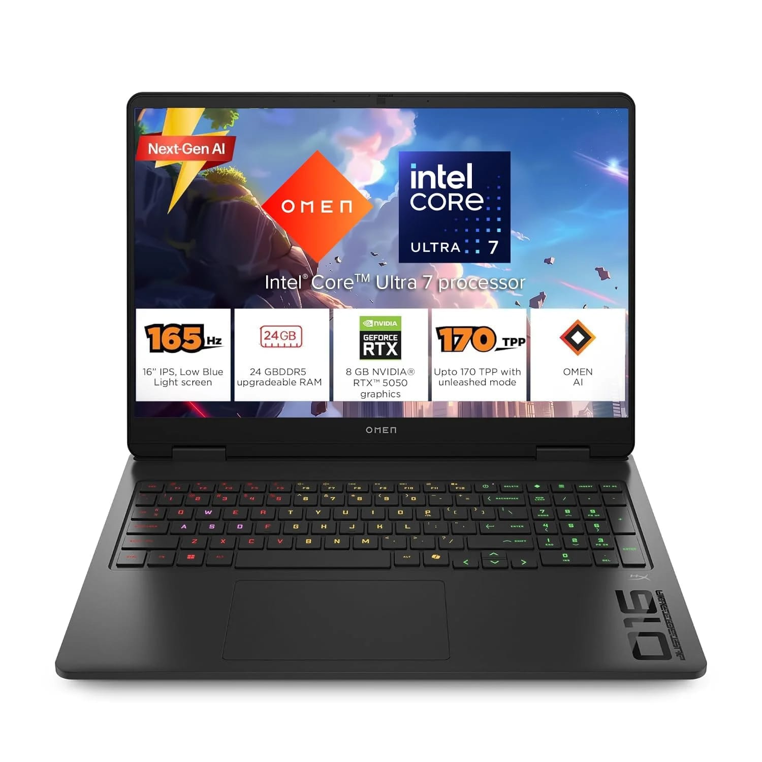 HP Omen 16 Gaming Laptop – Core Ultra 7 255H, RTX 5050 8GB, 24GB DDR5, 1TB SSD - Image 1