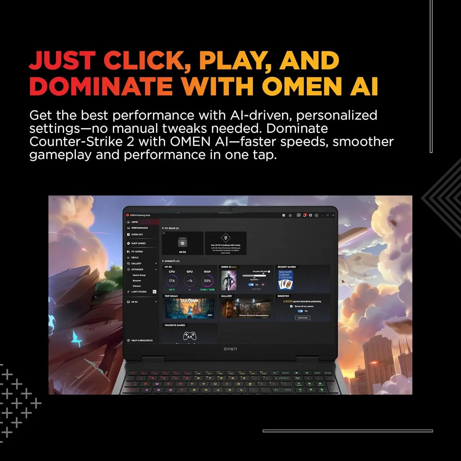 HP Omen 16 Gaming Laptop – Core Ultra 7 255H, RTX 5050 8GB, 24GB DDR5, 1TB SSD - Image 10