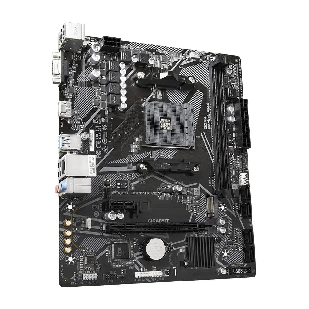 GIGABYTE A520M K V2 Micro-ATX Motherboard – AMD AM4, DDR4, M.2, HDMI & D-Sub - Image 2