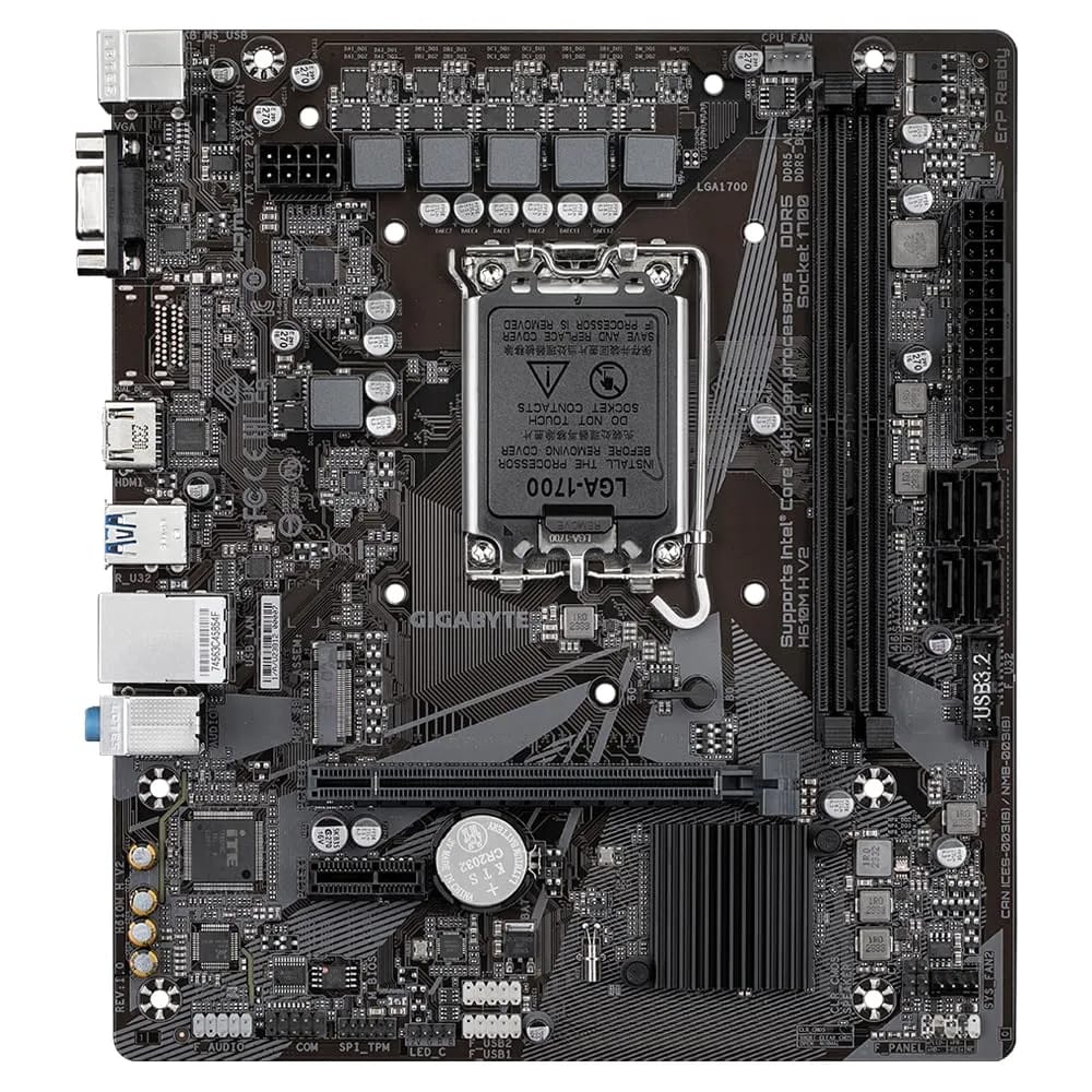 GIGABYTE H610M H V2 DDR5 Micro-ATX Motherboard – Intel 14th Gen, M.2, GbE LAN - Image 1