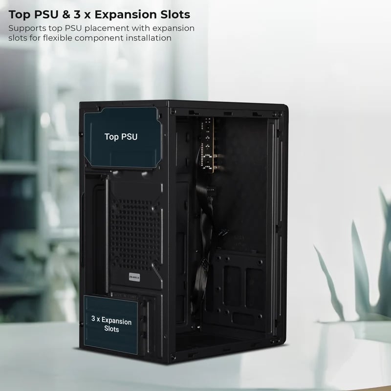Zebronics AERIS Mid-Tower Gaming Cabinet | Stylish PC Chassis | ATX Support - View 3