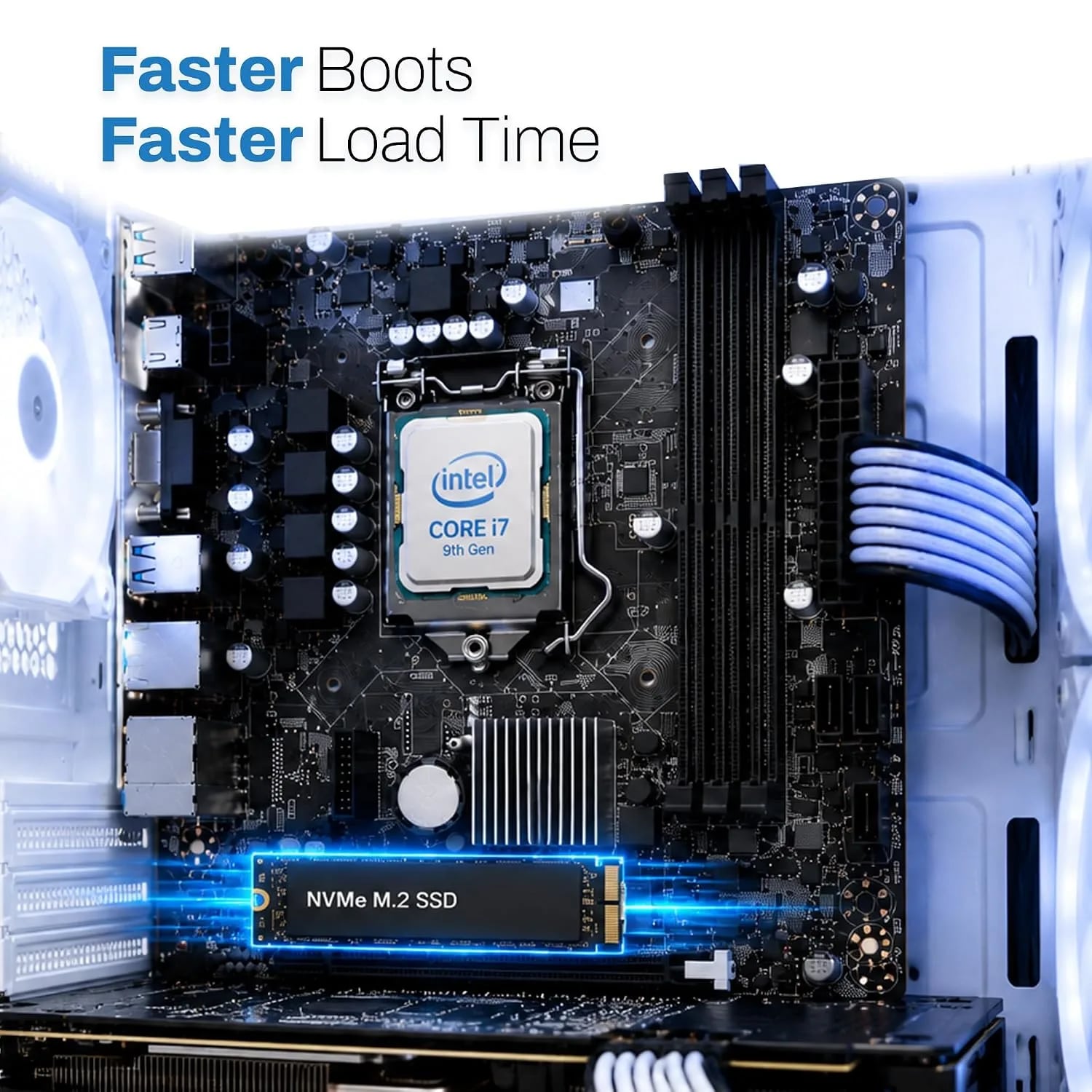 EVM H110 DDR4 Micro ATX Motherboard – LGA1151, M.2 NVMe - View 4