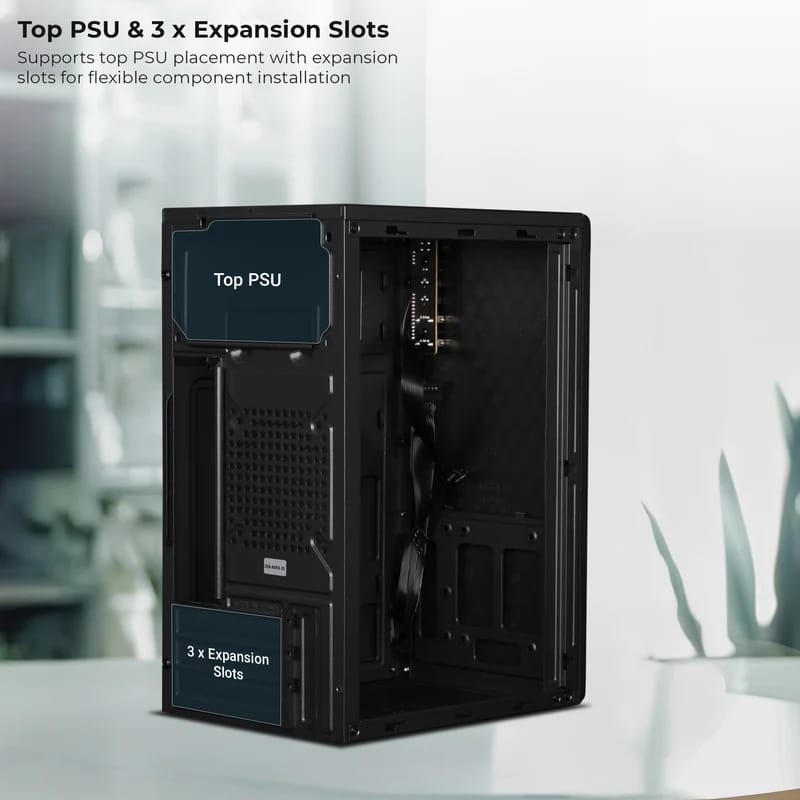 Zebronics AERIS Mid-Tower Gaming Cabinet | Stylish PC Chassis | ATX Support - Image 3