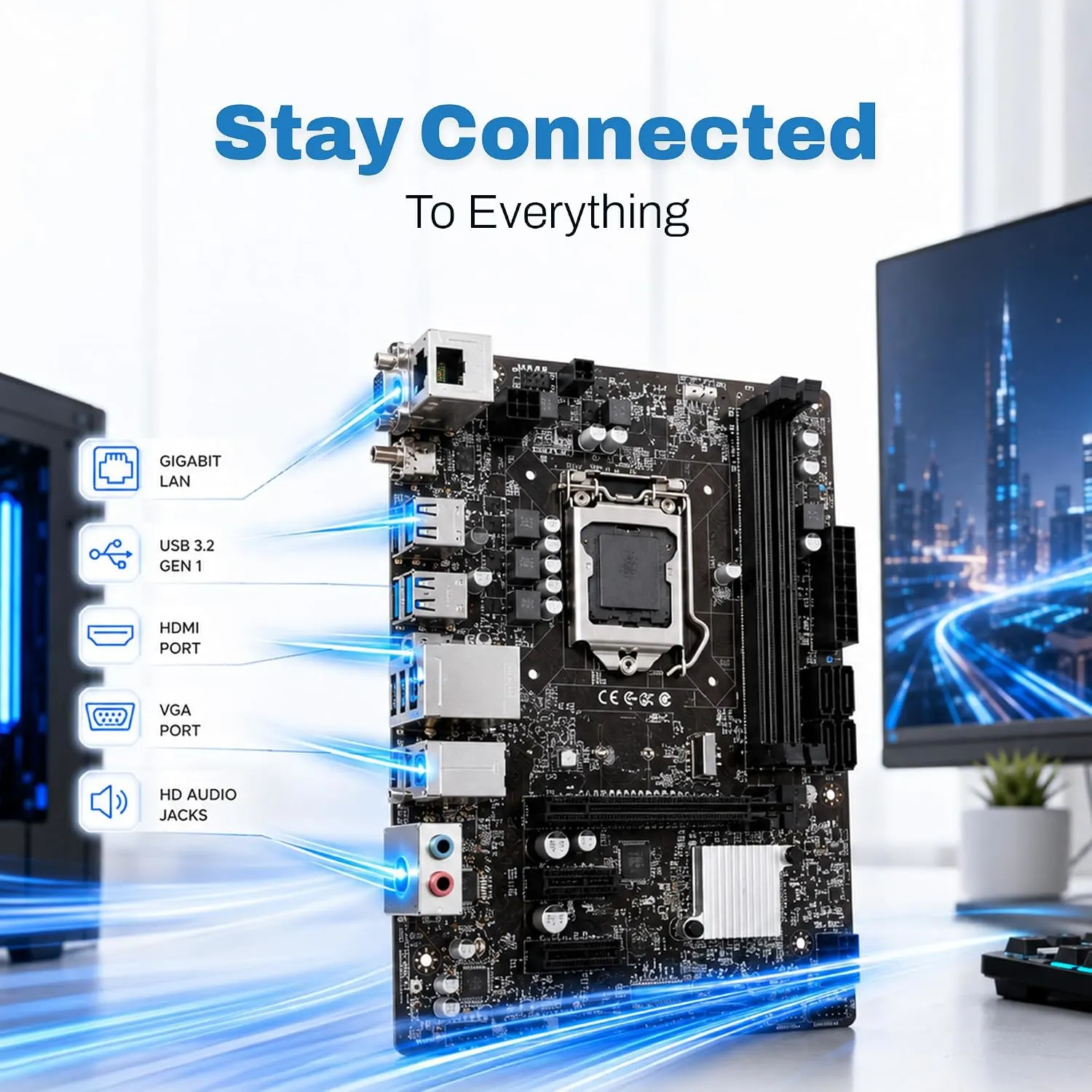 EVM H110 DDR4 Micro ATX Motherboard – LGA1151, M.2 NVMe - Image 2