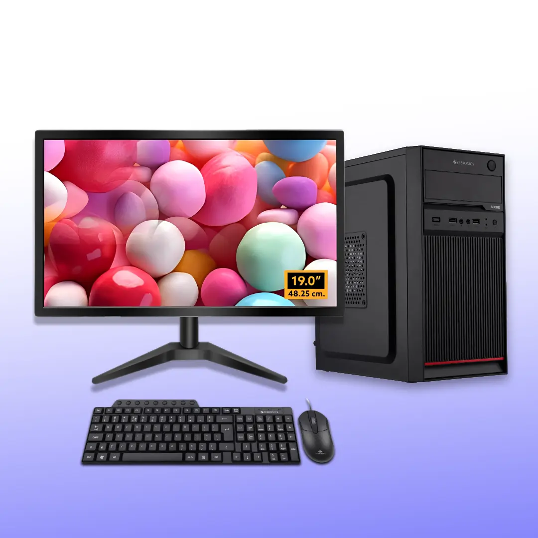 Fusionit Desktop PC Core i5 4th Gen | 8GB RAM | 512GB SSD | 19" Monitor | Windows 11 + MS Office 365 - Image 1