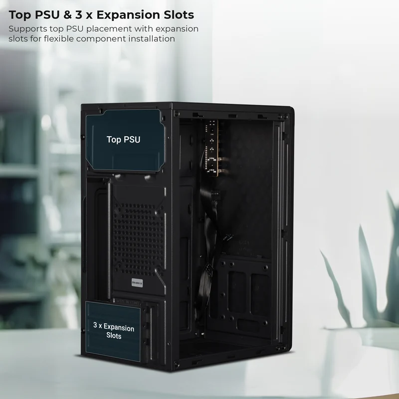 Zebronics AERIS Mid-Tower Gaming Cabinet | Stylish PC Chassis | ATX Support - Image 3
