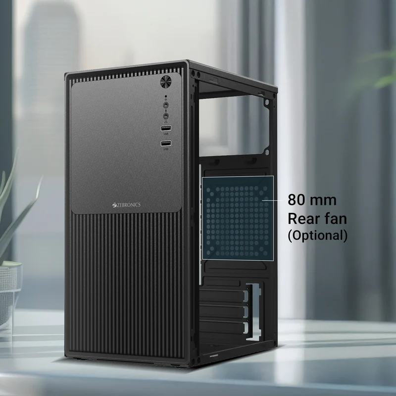 Zebronics AERIS Mid-Tower Gaming Cabinet | Stylish PC Chassis | ATX Support - Image 5