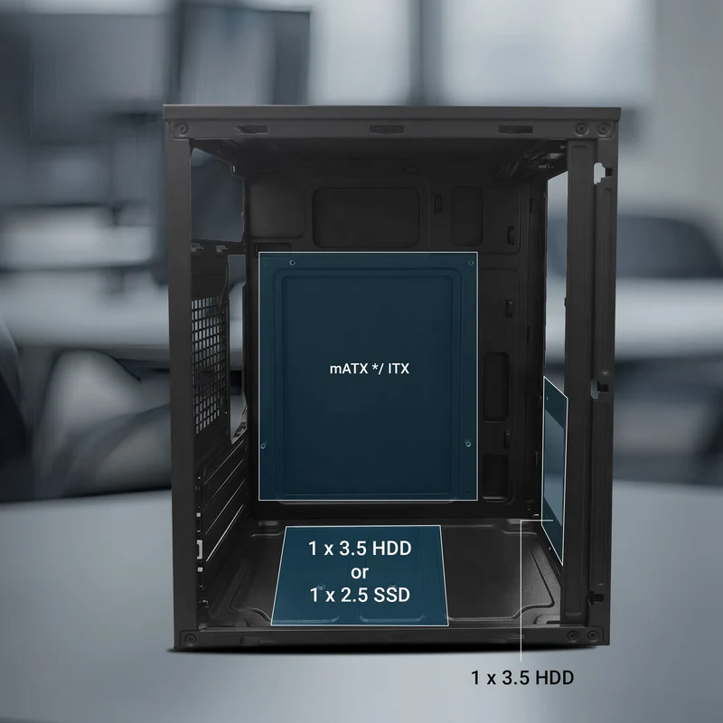 Zebronics AERIS Mid-Tower Gaming Cabinet | Stylish PC Chassis | ATX Support - Image 6