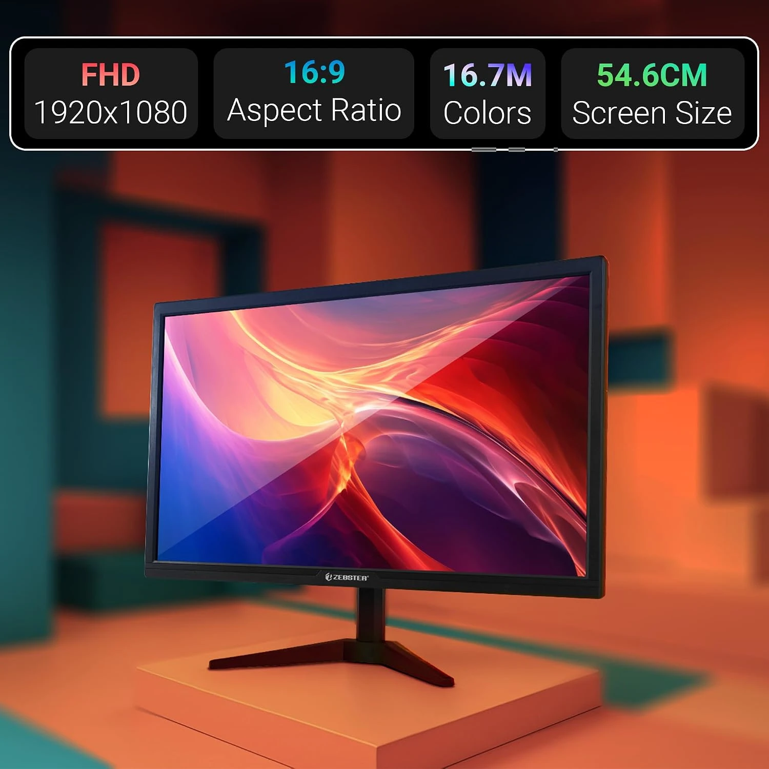 Zebronics ZEBSTER GV222 22-Inch FHD LED Monitor | HDMI & VGA | 1920×1080 - View 2