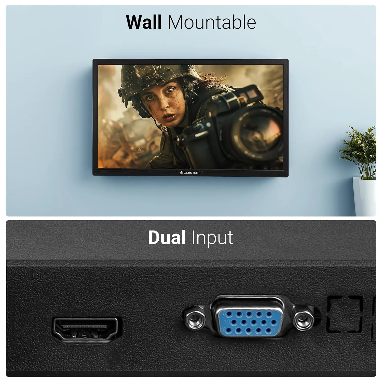 Zebronics ZEBSTER GV222 22-Inch FHD LED Monitor | HDMI & VGA | 1920×1080 - View 3
