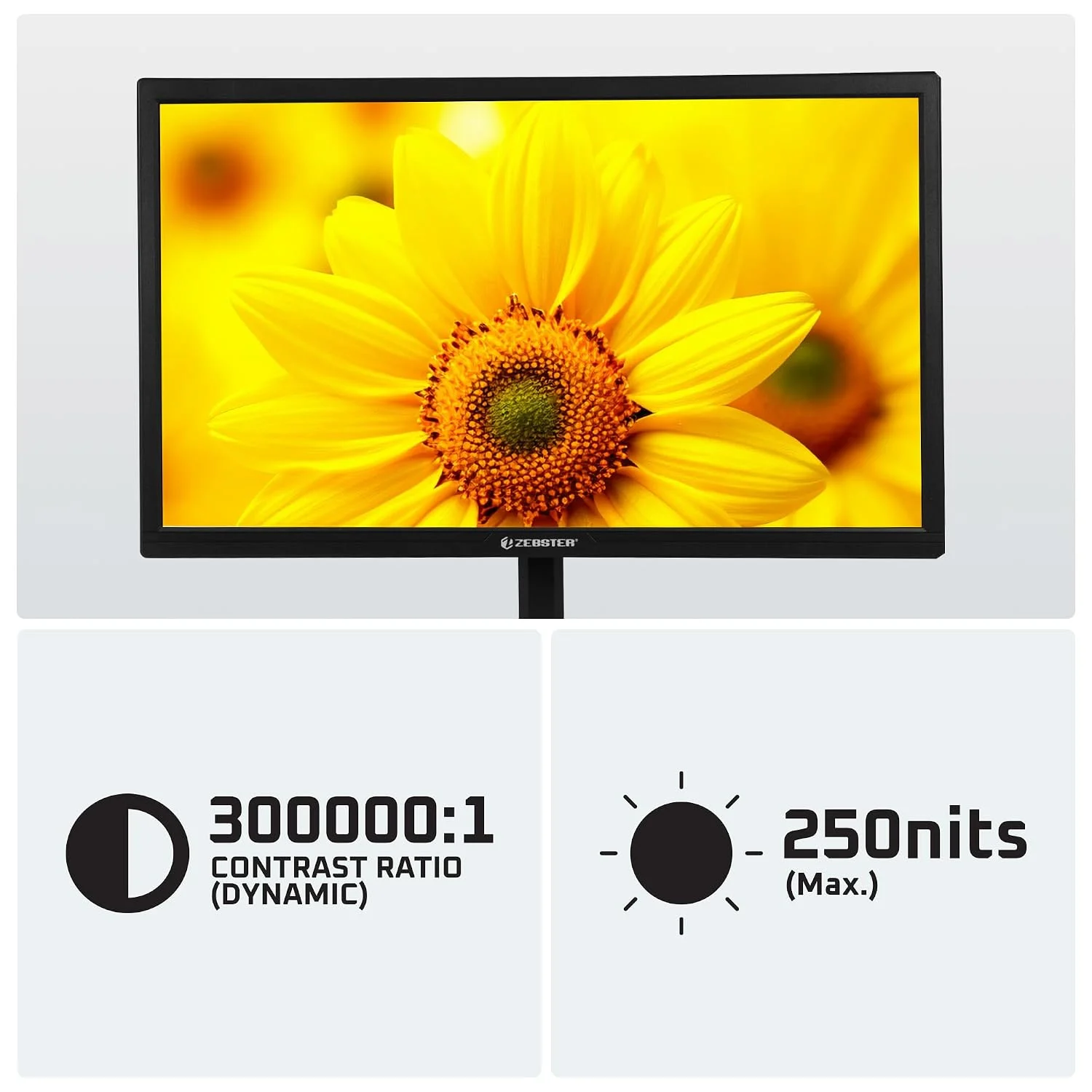Zebronics ZEBSTER GV222 22-Inch FHD LED Monitor | HDMI & VGA | 1920×1080 - View 5