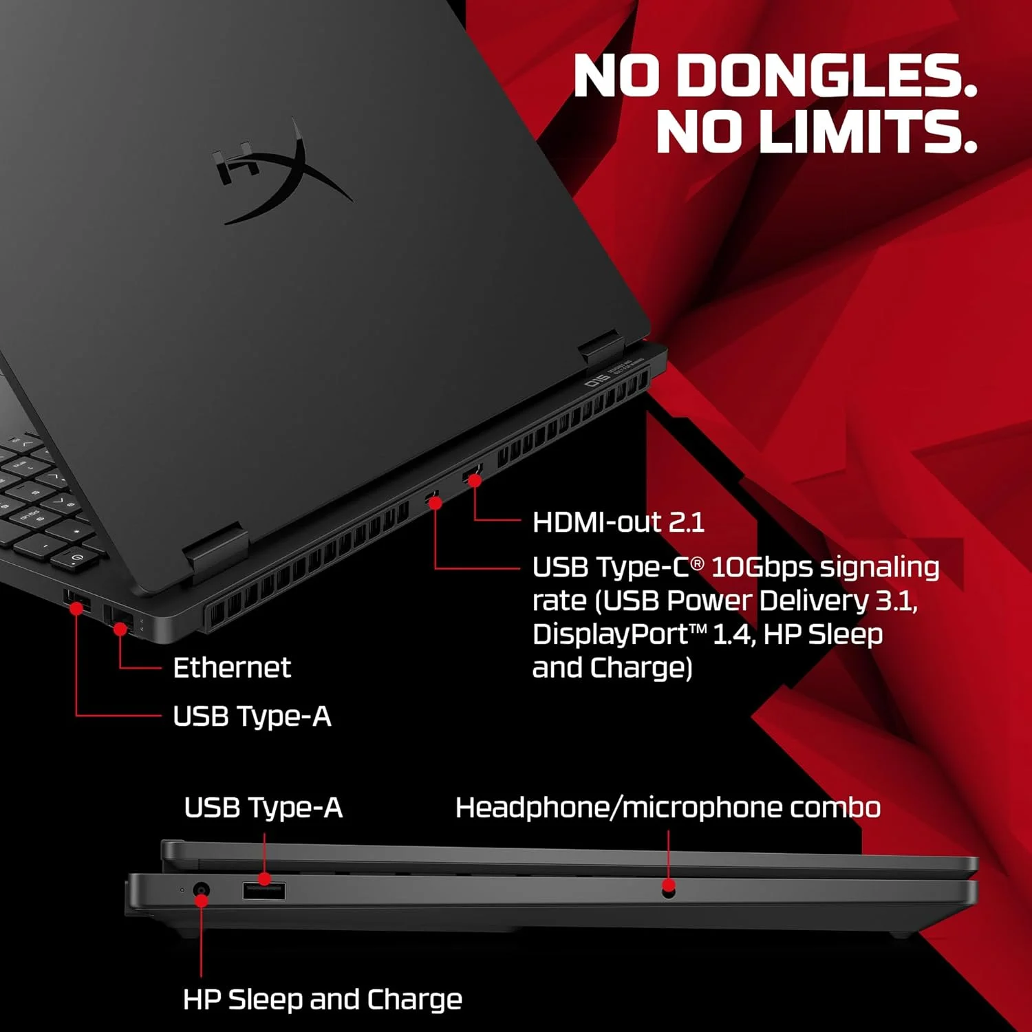 HP HyperX OMEN 15 SmartChoice Gaming Laptop – Ryzen 7 8745HX, RTX 5050, 16GB RAM, 1TB SSD - View 3