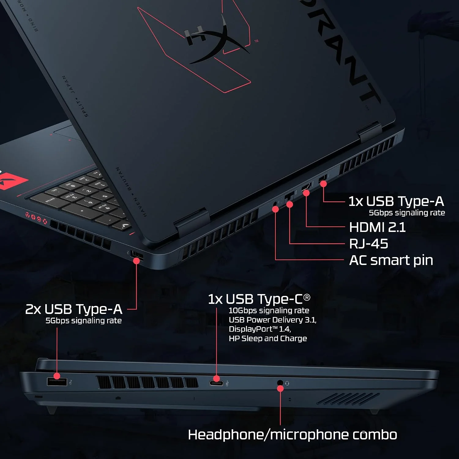 HP HyperX OMEN 16 Valorant Edition Gaming Laptop – Ryzen 7 8745HX, RTX 5060 8GB, 16GB DDR5, 1TB SSD - Image 16