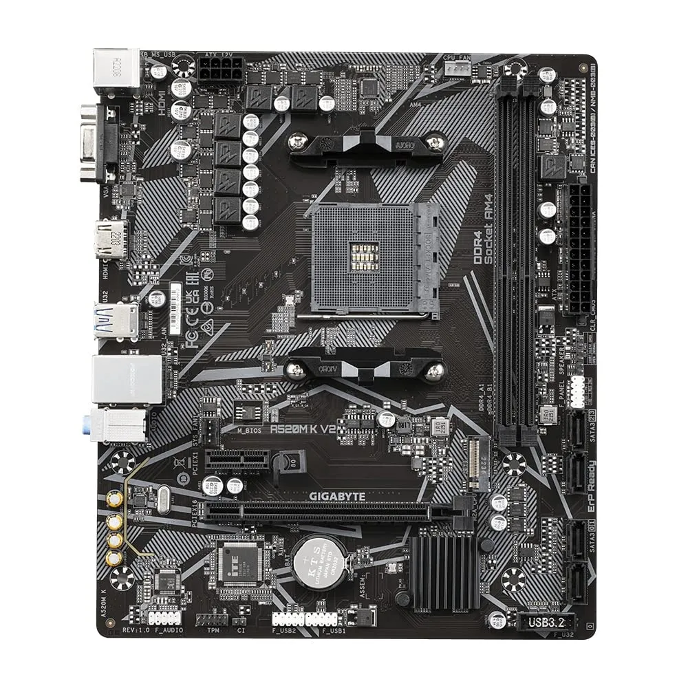 GIGABYTE A520M K V2 Micro-ATX Motherboard – AMD AM4, DDR4, M.2, HDMI & D-Sub - Image 5