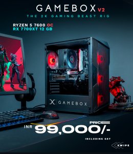 Gaming PC AMD Ryzen 5 7600 | 16GB 6000MHz DDR5 ARGB | 1 TB Gen3 NVMe SSD | DeepCool AK400 120mm Tower AIR Cooler | RX 7700 XT OC Edition 12GB GDDR6