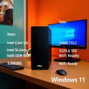 Dell Tower PC Intel Core i3 6th Generation | 16GB DDR4 | 512GB SSD | Windows 11 | WiFi