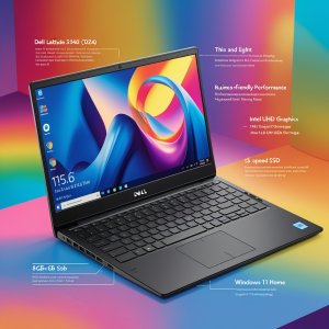 DELL Latitude 3540 (2024) Intel Core i3 12th Gen 1215U - (8 GB/512 GB SSD/Intel UHD Graphics/Windows 11 Home) Thin and Light Business Laptop/15.6