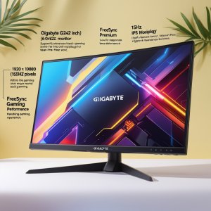 GIGABYTE G24F 2 23.8 Inch (60.452 Cm), 165Hz (180Hz Oc) Gaming Led Monitor with 1920 X 1080 Pixels SS IPS Display, Freesync Premium (Black)