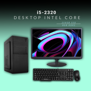 Desktop Intel Core 15-2320 | 8GB Ram DDR3 | 256GB SSD | Keyboard and Mouse | 19 Inch Monitor | Windows 11 with MS Office 2021