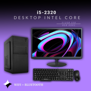 Desktop Intel Core i3-2100 | 8GB DDR3 | 512GB SSD | 17 inch Monitor | Windows 11 with MS Office 2021 | Wifi+Bluetooth