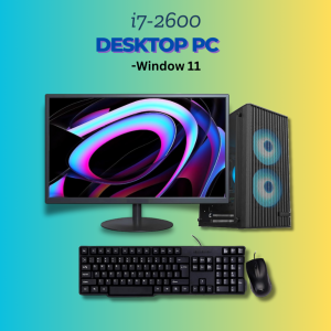 Desktop PC Intel Core i7-2600 | 8GB Ram | 512GB SSD | 19 inch Monitor | Windows 11