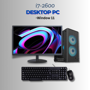 Desktop PC Intel Core i7-2600 | 16GB Ram | 512GB SSD | 19 inch Monitor | Windows 11