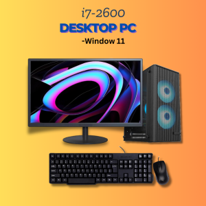 Desktop PC Intel Core i7-2600 | 8GB Ram | 256GB SSD | 19 inch Monitor | Windows 11