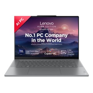 Lenovo Yoga Slim 7 Aura Edition Intel Evo Core Ultra 7 258V (32GB RAM/1TB SSD/15(38.86cm)/Copilot+ PC/Windows 11/Office Home 2024/Grey/1.53Kg), 83HM004NIN AI