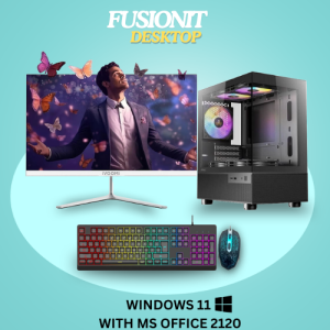 Fusionit Desktop PC Intel Core i5-2320 | 16GB DDR3 | 512GB SSD | Windows 11 with MS Office 2021 | 22 inch Monitor