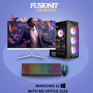 Fusionit Desktop PC Intel Core i5-2320 | 16GB DDR3 | 512GB SSD | Windows 11 with MS Office 2021 | 22 inch Monitor