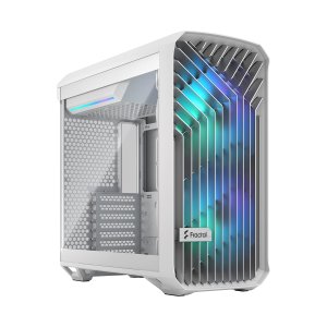 Fractal Design Torrent Compact White RGB Tempered Glass TG Clear Tint Window High-Airflow Mid Tower Computer Case/Cabinet/Chassis - FD-C-TOR1C-05