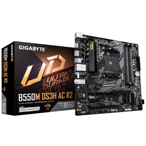 GIGABYTE B550M DS3H (AM4 AMD/B550/Micro ATX/Dual M.2/SATA 6Gb/s/USB 3.2 Gen 1/PCIe 4.0/HMDI/DVI/DDR4/Motherboard)