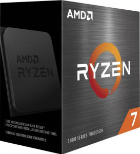 AMD 5000 Series Ryzen 7 5800X 3.8 GHz Upto 4.7 GHz AM4 Socket 8 Cores 16 Threads Desktop Processor (Silver)