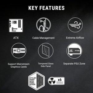 Ant Esports ICE- 270M 6F Mid-Tower ATX Computer Case/Gaming Cabinet