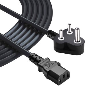 Computer Power Cable Cord for Desktops PC and Printers/Monitor SMPS Power Cable IEC Mains Power Cable Black