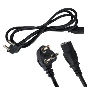 Computer Power Cable Cord for Desktops PC and Printers/Monitor SMPS Power Cable IEC Mains Power Cable Black