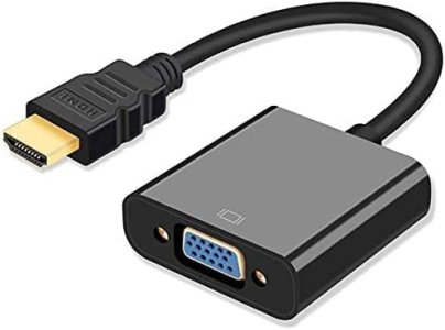 HDMI to VGA Adapter (Male to Female) Compatible for Computer, Projector, HDTV, Desktop, Laptop, PC, Monitor