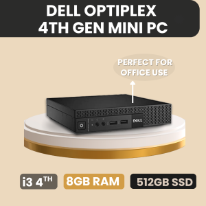 Dell Mini PC Intel Core i3 4th Gen | 8GB Ram | 512GB SSD | Windows 10