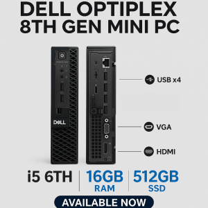 Dell Mini PC Intel Core i5 6th Gen | 16GB Ram | 512GB SSD | Windows 10