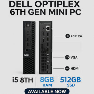 Dell Mini PC Intel Core i5 6th Gen | 8GB Ram | 512GB SSD | Windows 10