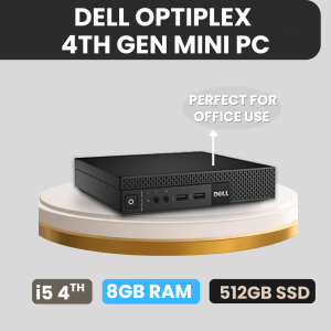 Dell Mini PC Intel Core i5 4th Gen | 8GB Ram | 512GB SSD | Windows 10