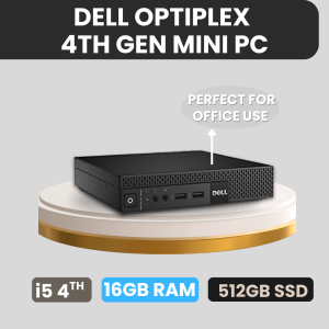 Dell Mini PC Intel Core i5 4th Gen | 16GB Ram | 512GB SSD | Windows 10