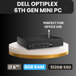 Dell Mini PC Intel Core i7 6th Gen | 8GB Ram | 512GB SSD | Windows 10