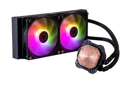 Cooler Master MasterLiquid 240L Core ARGB CPU Liquid Cooler - Dual Chamber Gen S Pump, Superior Radiator and 120 mm ARGB Fans, LGA 1700 and AM5 Brackets - Black
