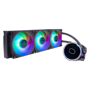 Cooler Master PL360 Flux CPU Liquid Cooler - Black | Support Intel & AMD CPU Socket TR4, AM5, AM4, AM3 LGA1700, 1200, 2066, 1151 | Copper Base | Dual Loop Pump | Low Profile 360mm Radiator